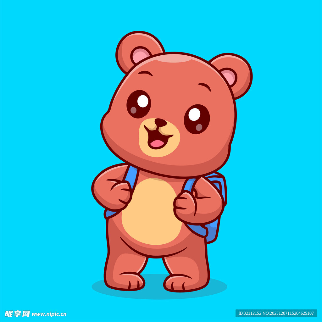 矢量卡通小熊