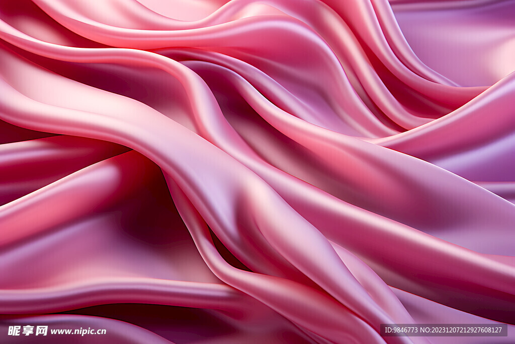 粉色丝绸布料