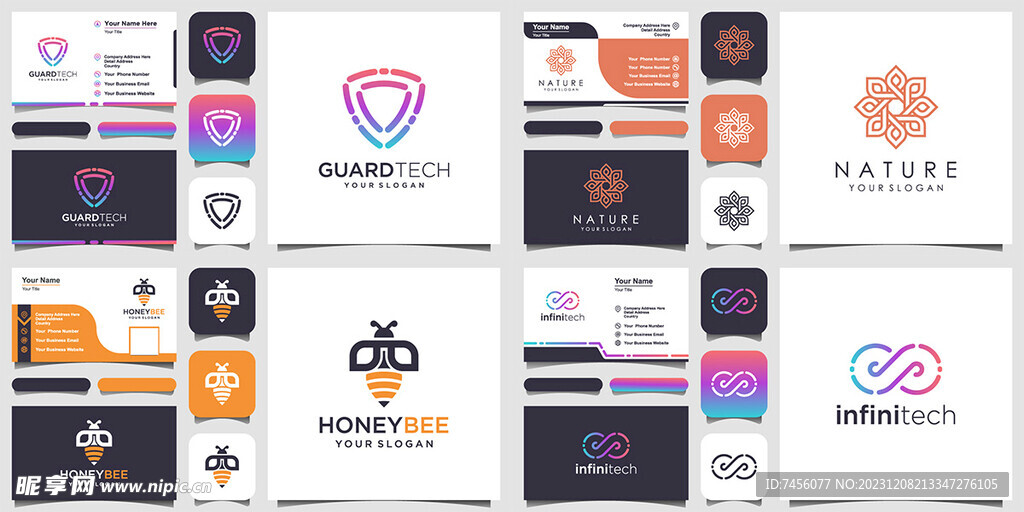 矢量科技企业名片素材