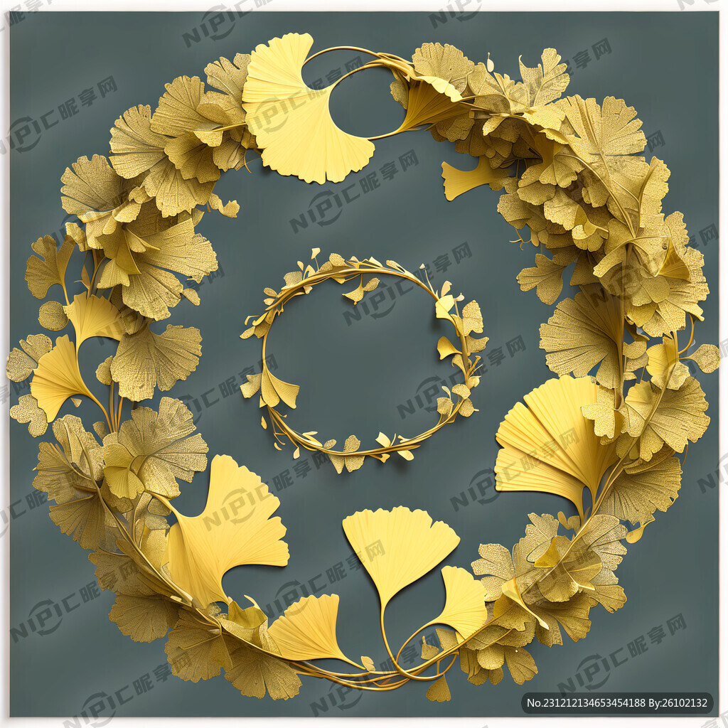 银杏叶循环花型