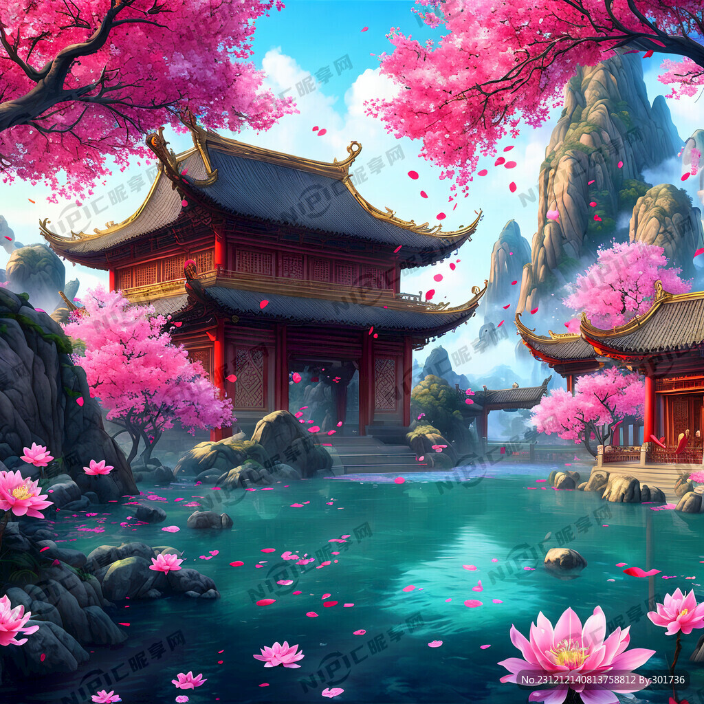 游戏梦幻唯美新中式风景 超高清