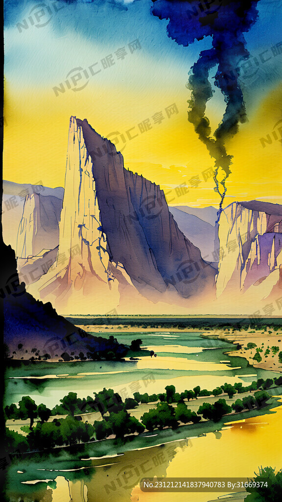 超大广角 俯视视角 大漠孤烟直