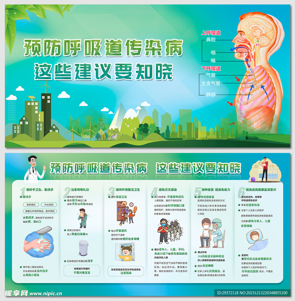 预防呼吸道传染病建议宣传栏