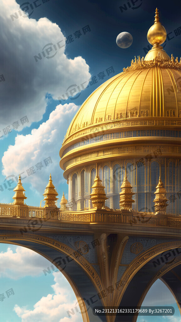 超现实 太空 金顶宫殿 天桥