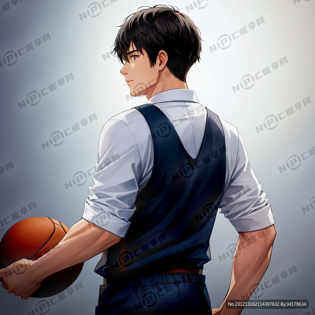 中分发型 黑白吊带裤