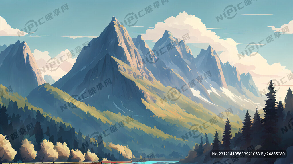 意境 山水 列车