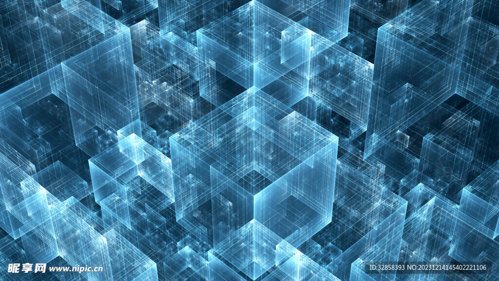 蓝色渐变科技光线背景