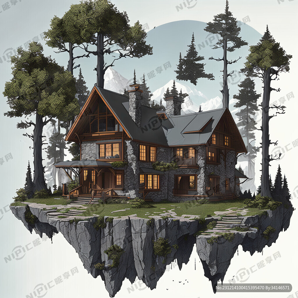 大陆 线图 山 房屋 朝代