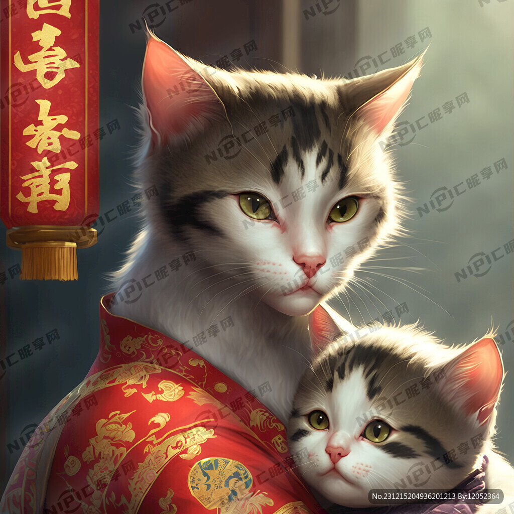 猫 母子