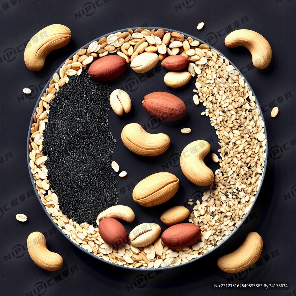 花生仁 腰果仁 黑芝麻 核桃仁