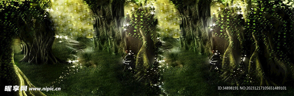 森系婚礼背景图片