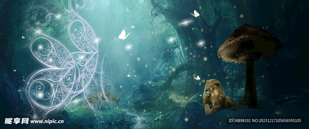 森系婚礼背景图片