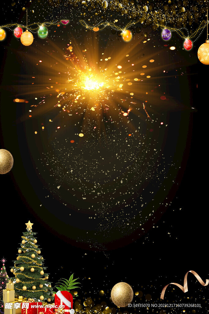 黑色圣诞节背景