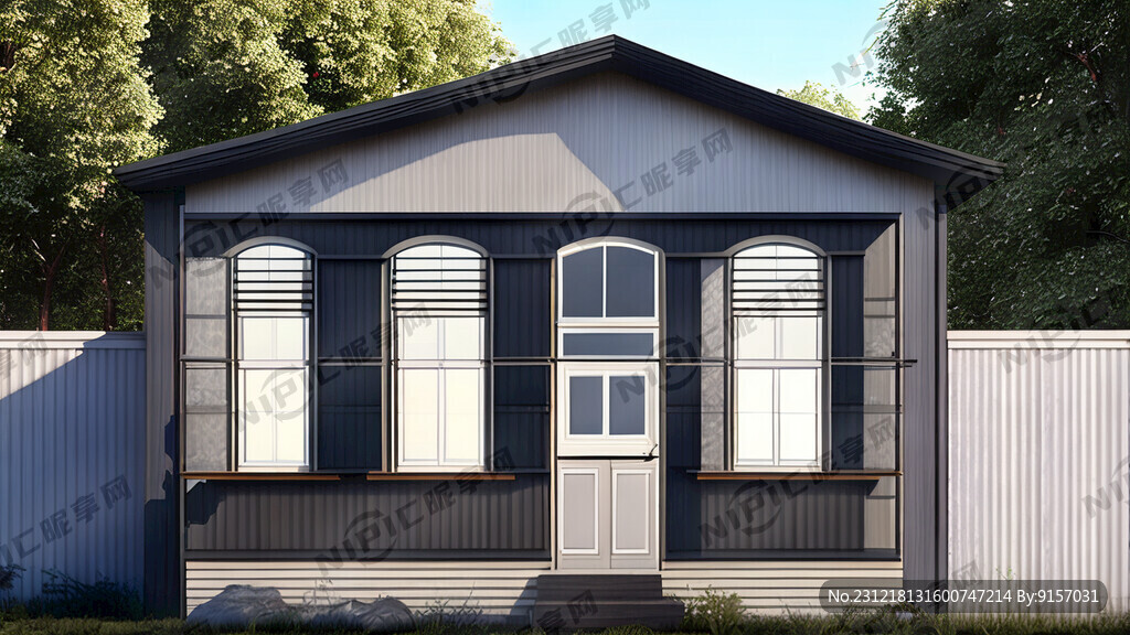 活动板房 六个窗户 两个门