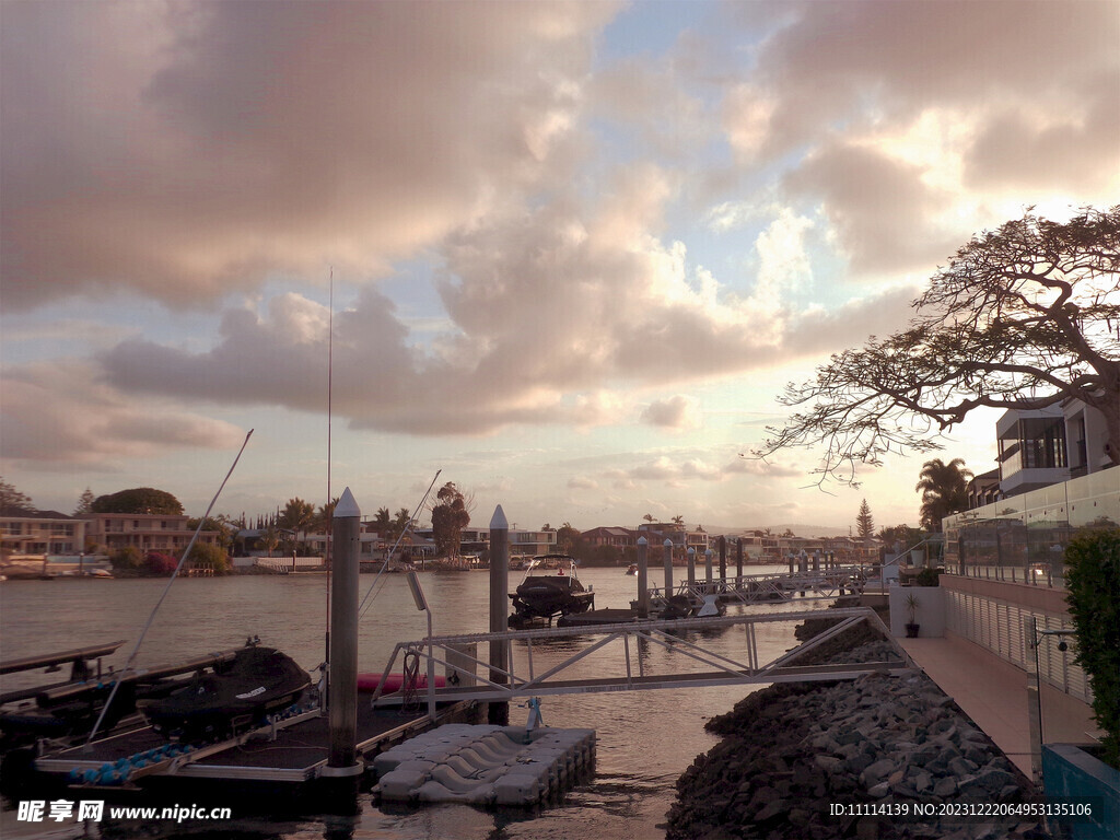 黄金海岸黄昏城市风景