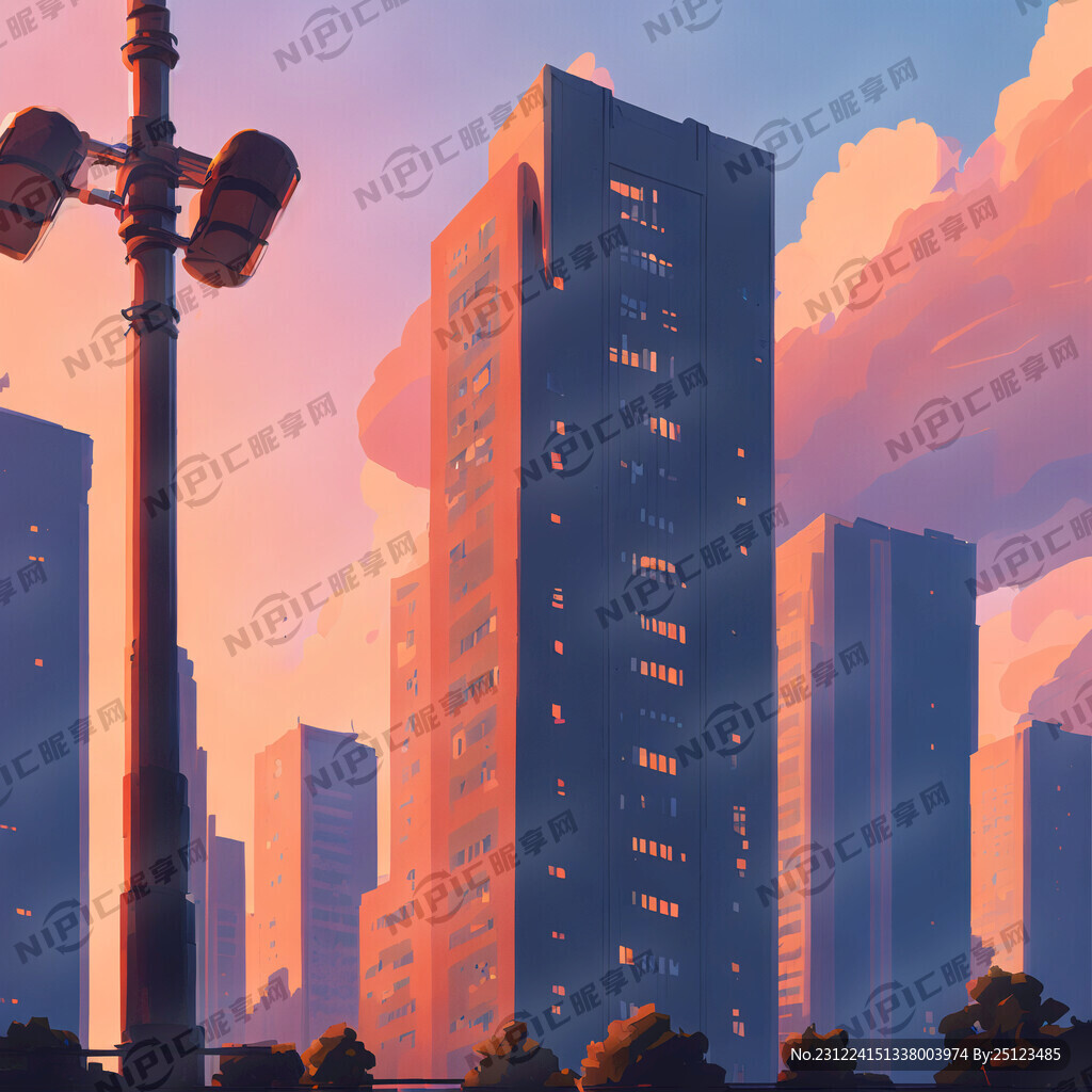 温馨烂漫 青春 活力 高楼