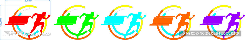 户外马拉松运动标牌造型