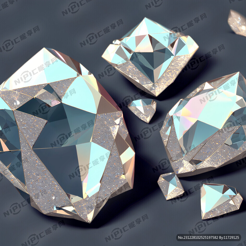 钻石 发散 碎片