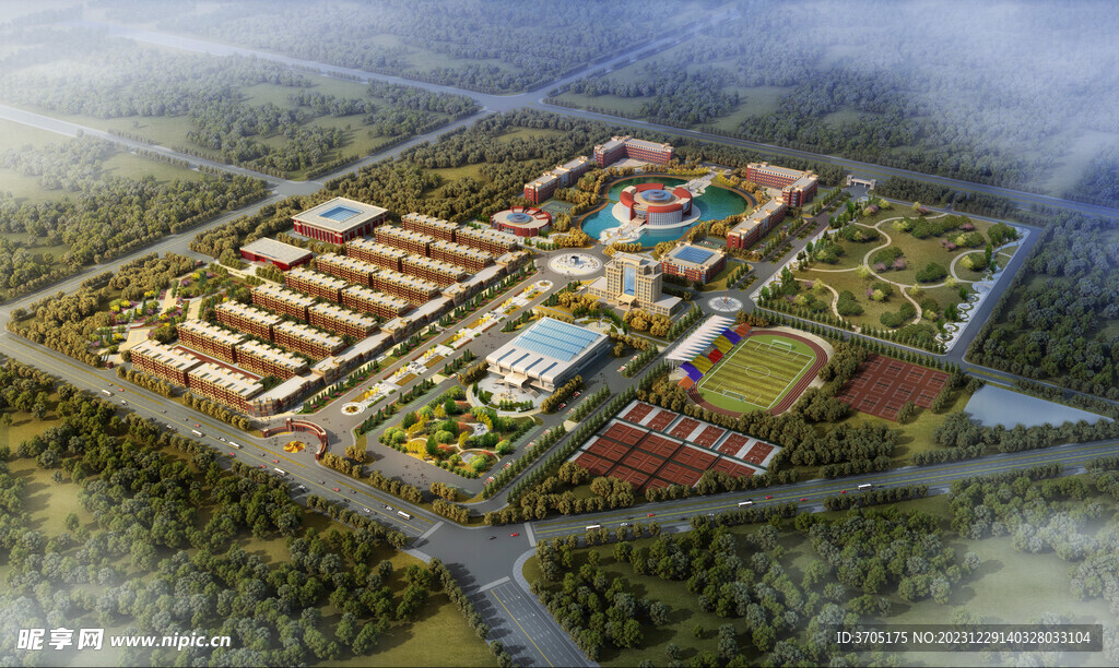 延边大学鸟瞰图