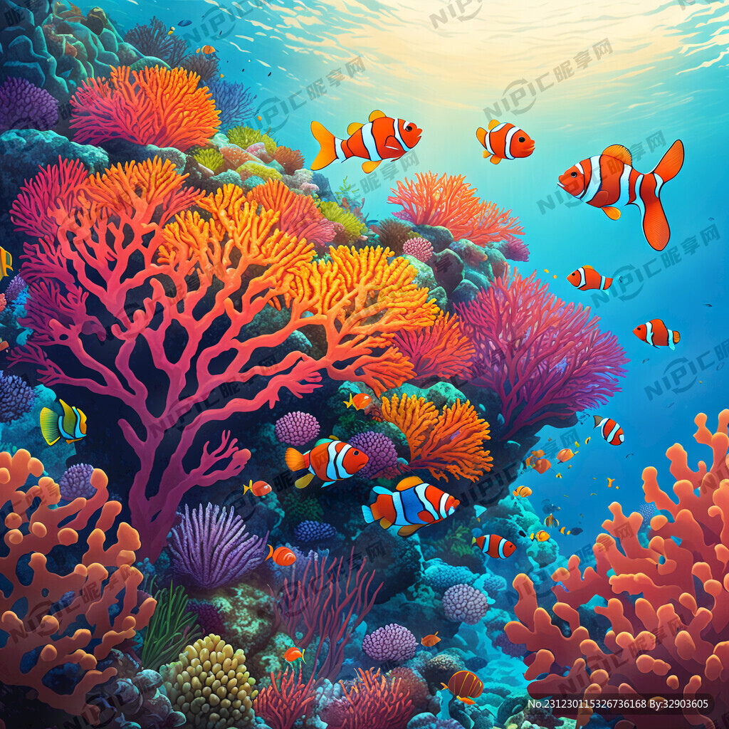 海底世界 色彩斑斓 珊瑚礁群