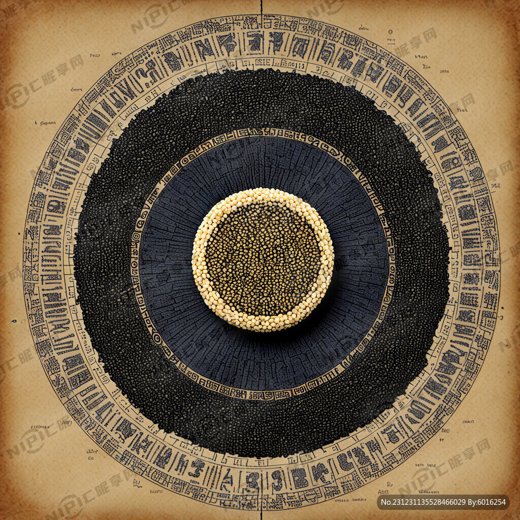 黑芝麻 古代图 芝麻糖 圆形