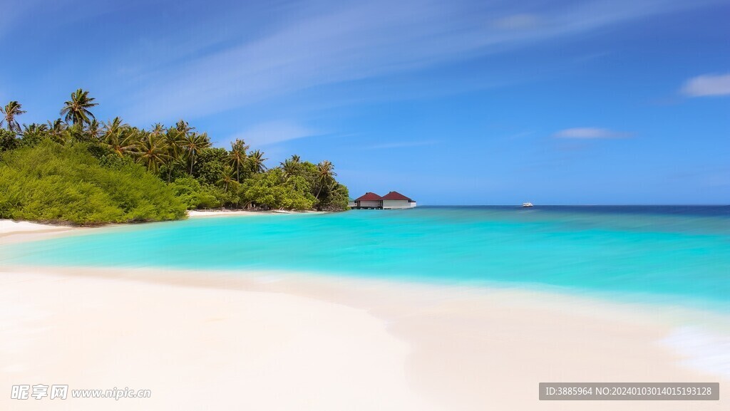 美丽的沙滩风景图片