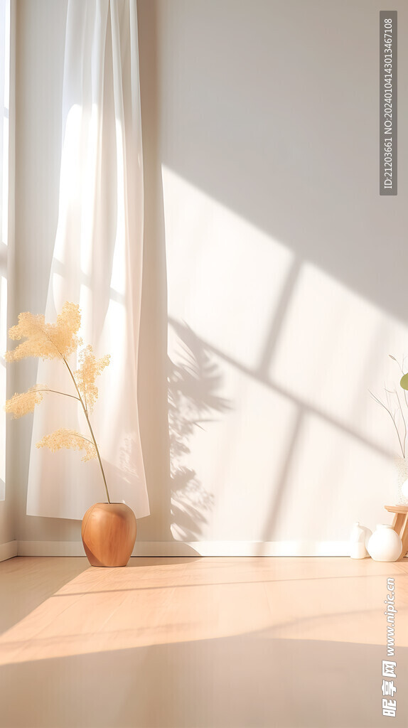 窗户暖色场景背景