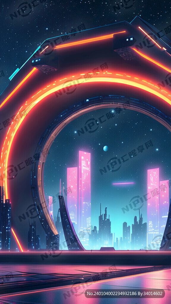 未来城市 科技感舞台 赛博朋克