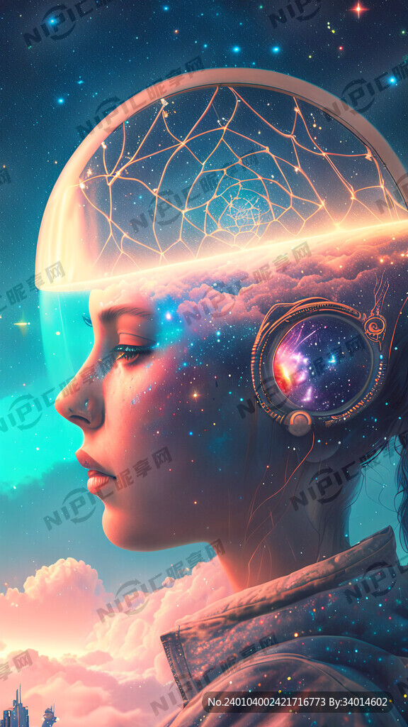 梦想 追梦 赛博朋克 绚烂星空