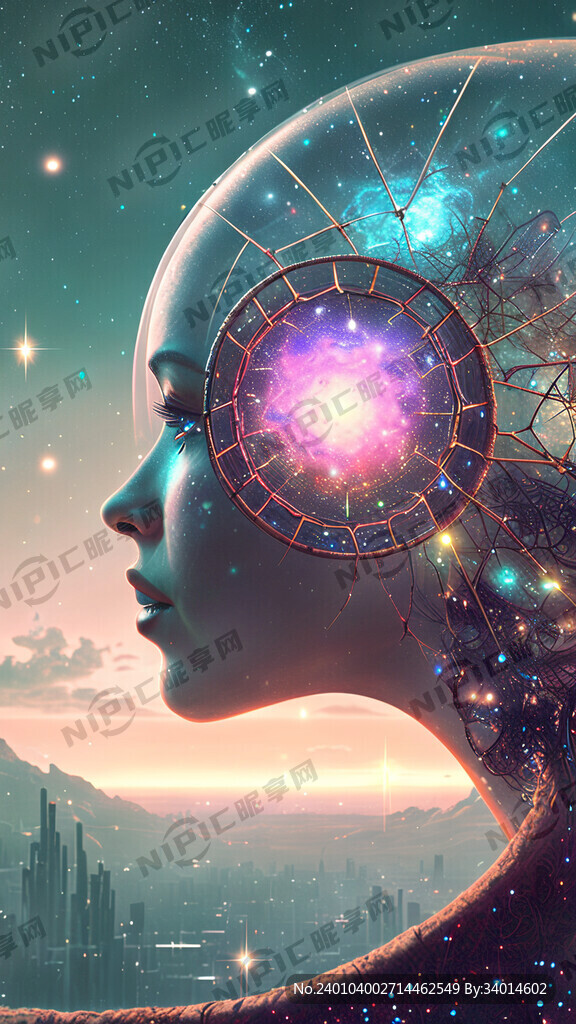 追梦 赛博朋克 绚烂星空 质感