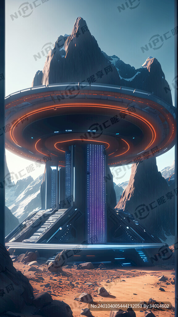 未来科技 山谷中的舞台 大景深