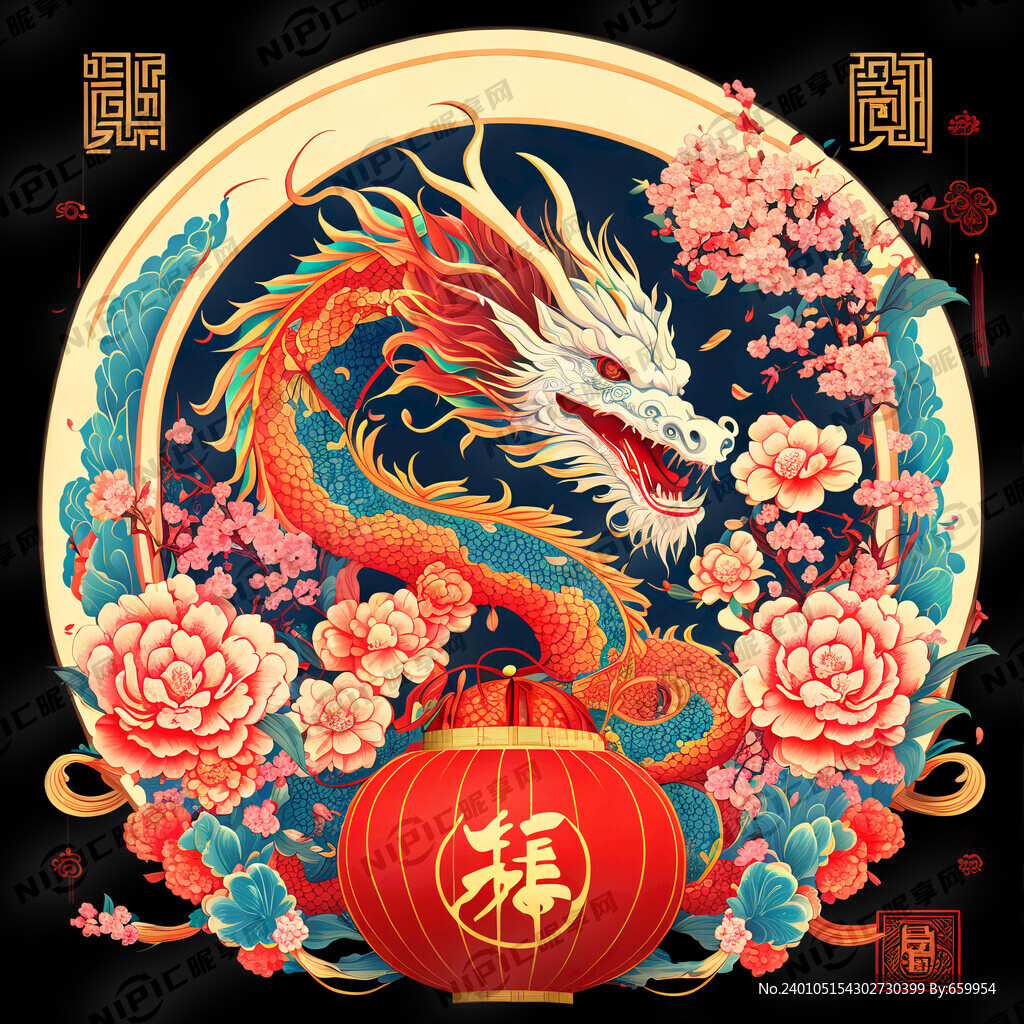 二次元 龙年 新年祈福