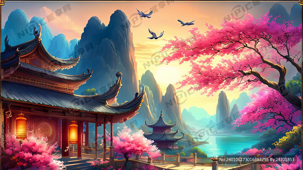 游戏梦幻唯美新中式风景 超高清