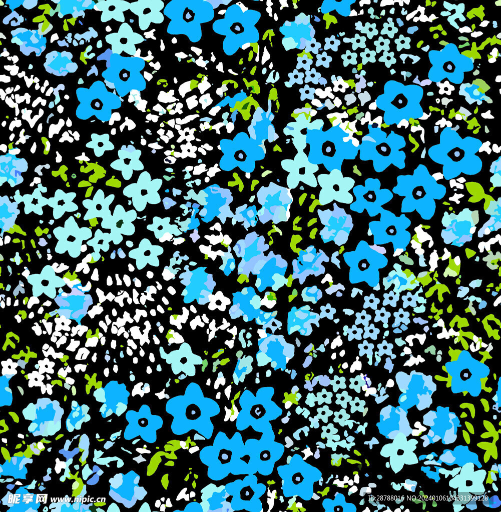 小碎花 蓝色小花