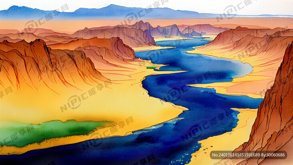 超大广角 俯视视角 大漠孤烟直