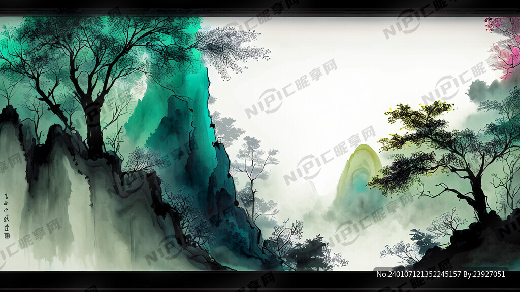 森林 意境 光 绿色 空洞