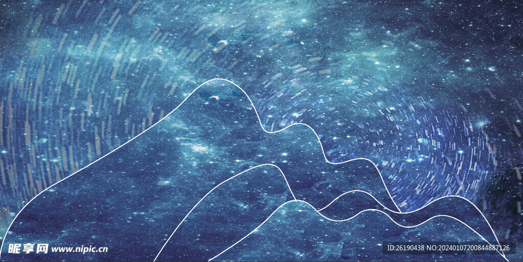 蓝色星空婚礼背景