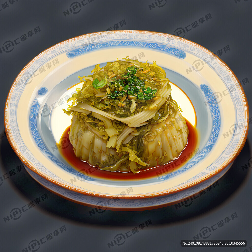 色想问俱全的东北酸菜整齐的摆在