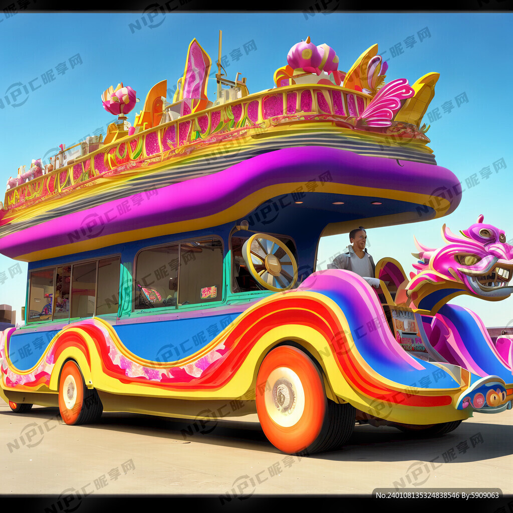 忠孝主体巡游彩车效果图