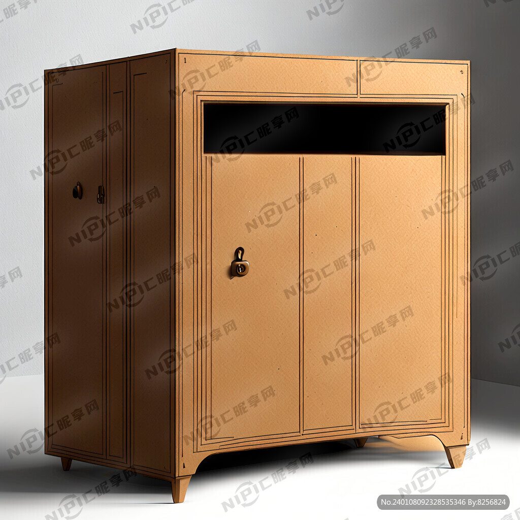 画个浴室柜牛皮纸箱的效果图