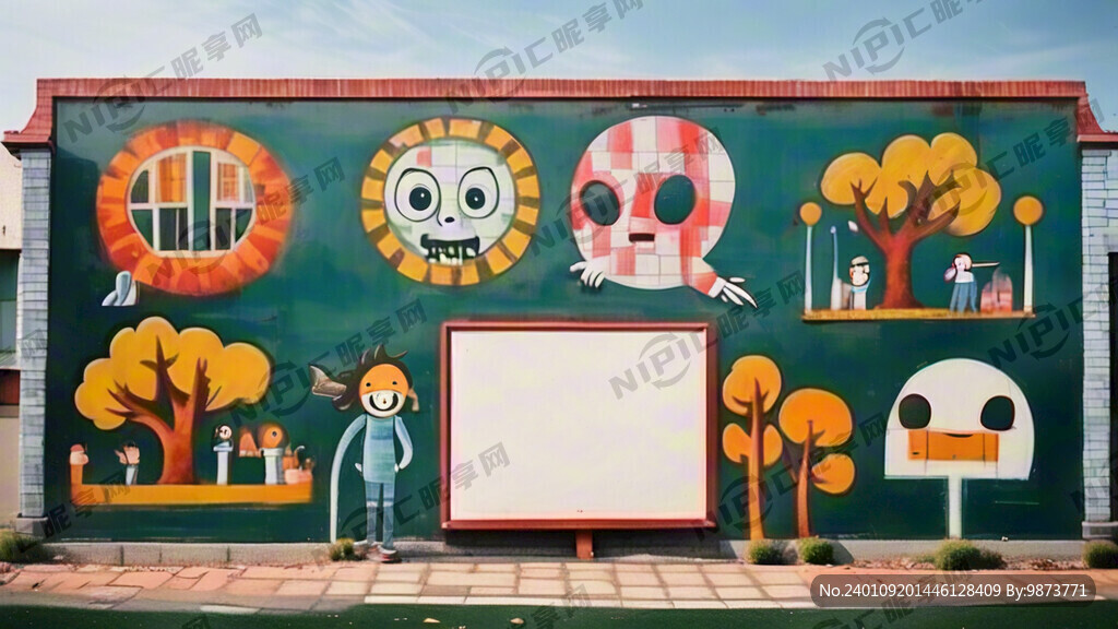 校园墙画 小学墙画