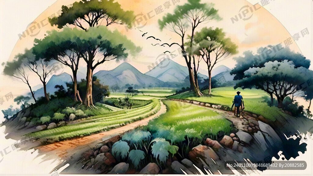 增城迟菜心田园风光中午耕种