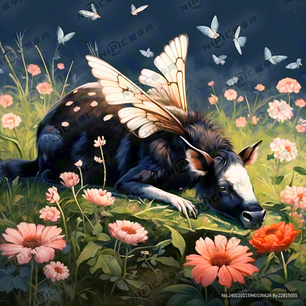 牧场里 侧躺在地上 奄奄一息