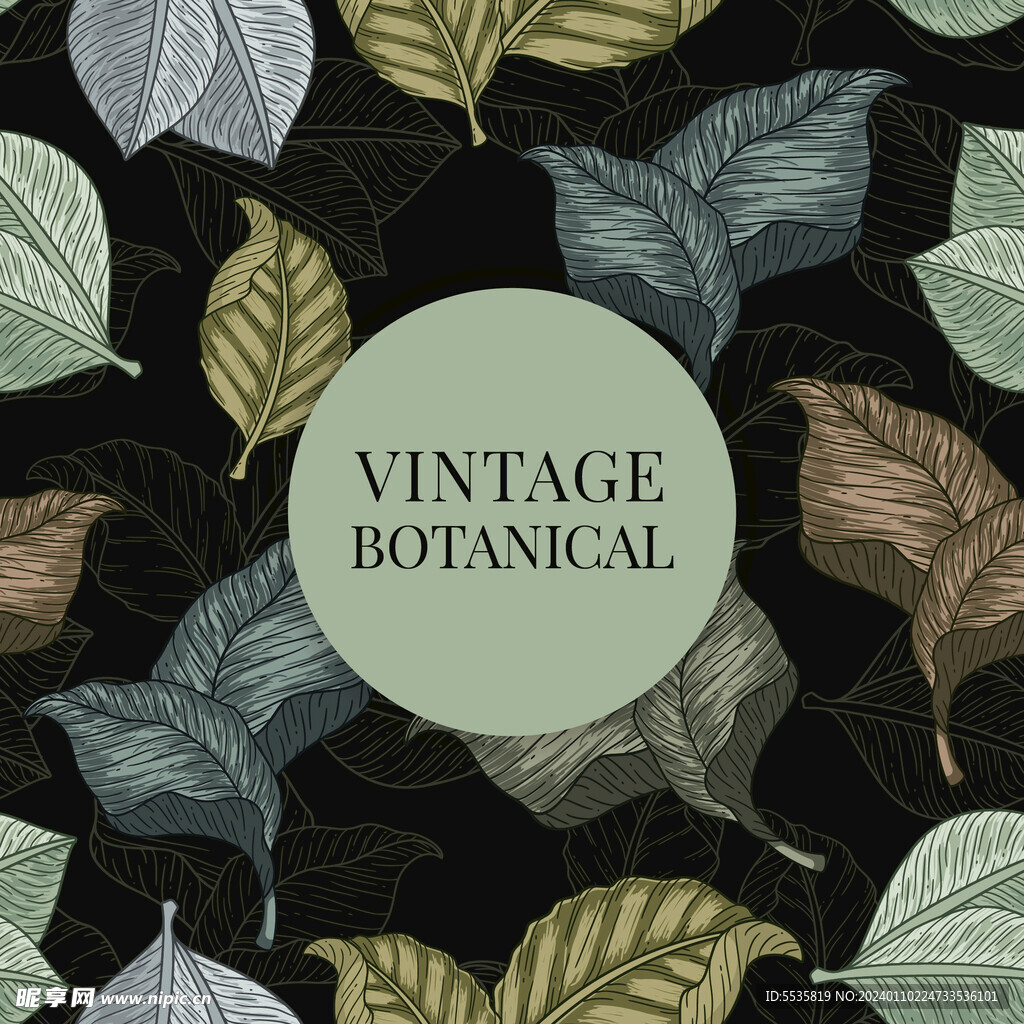 欧美风艺术花卉花朵图案底纹设计