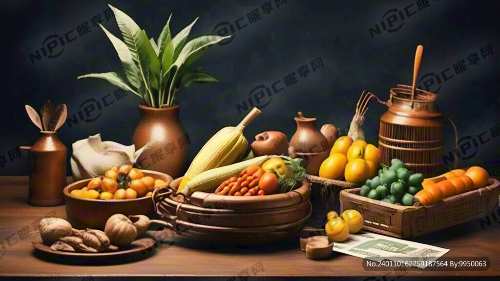 农产品代金券 复古 暖色调