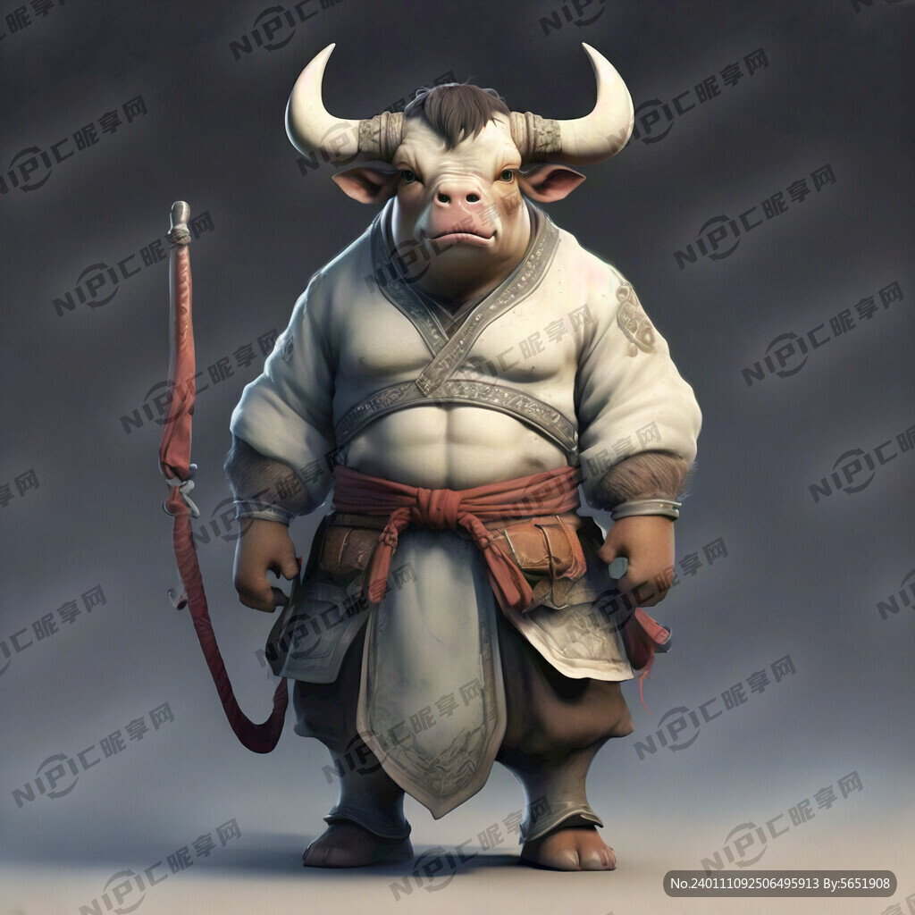 卡通二次元漫画 牛头人身