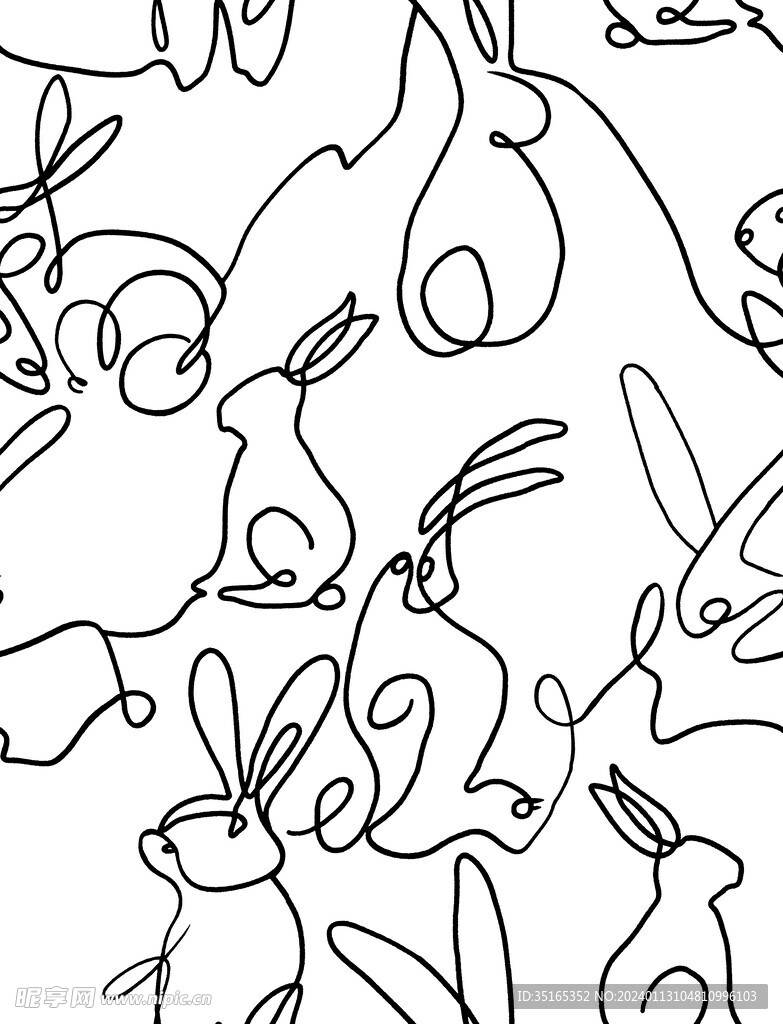 线条兔子
