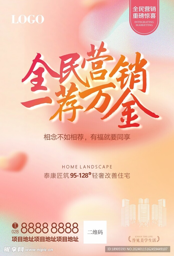 地产全民营销海报