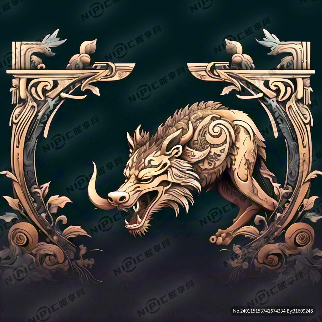 楚字海报 楚国纹路合成