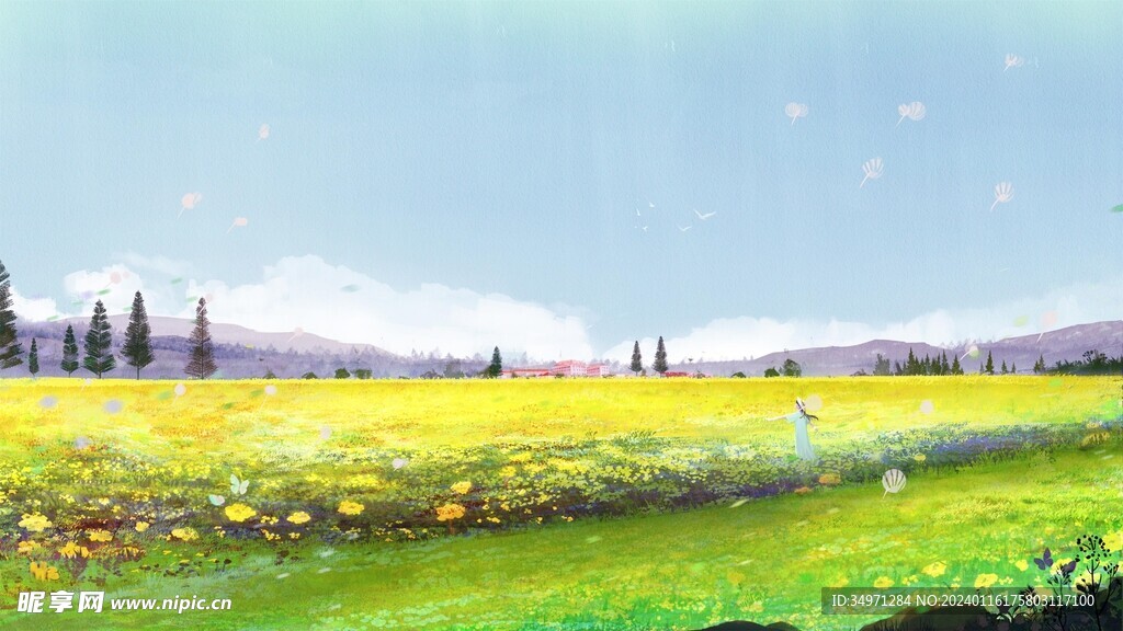  小清新简约创意海报图片